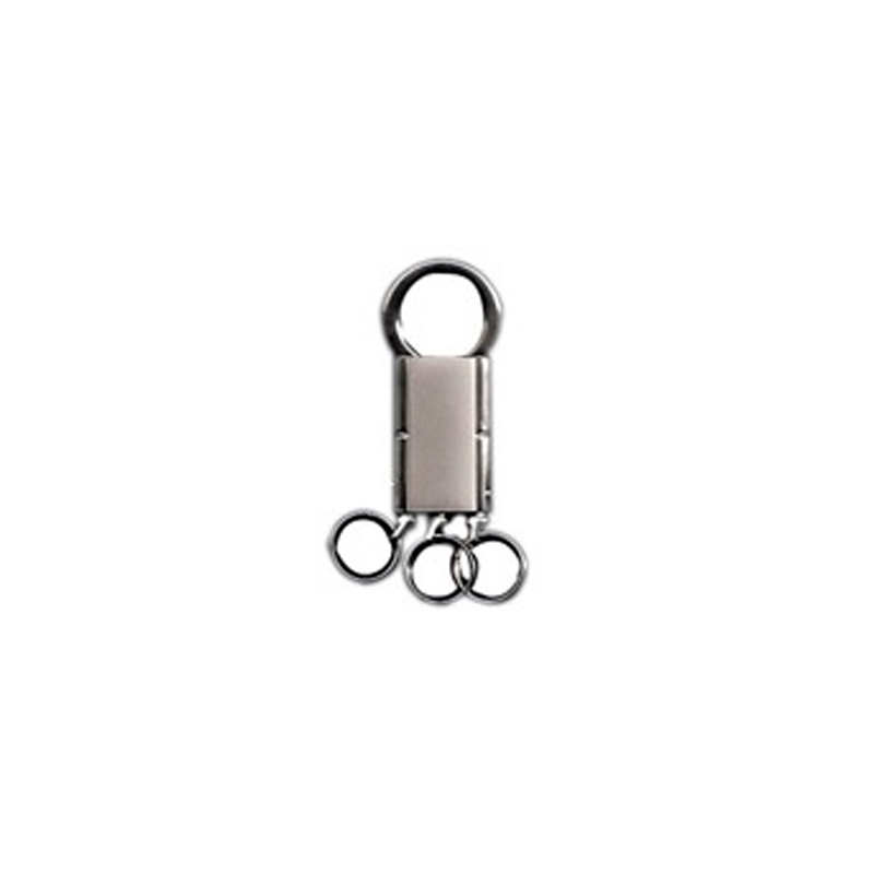 Chaveiro Gravação a Laser CA3917 Chaveiro, chaveiro de metal, chaveiro gravação a laser, chaveiro de metal gravação a laser, chaveiro modelo retangular com três argolas, chaveiro gravação um lado, chaveiro de metal em aço, chaveiro embalado em caixa de papelão preta com brilho, comprar chaveiro de metal no rio de janeiro, chaveiro importado, chaveiro cor prata