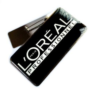 boton metal, boton latão, boton com presilha, boton com alfinete, boton banho de metal, boton impressão digital, boton policromia, boton loreal paris, boton loreal professionnel, boton formato retangular, boton de níquel, boton dourado, comprar boton, comprar boton rio de janeiro, boton rj, boton retangular,